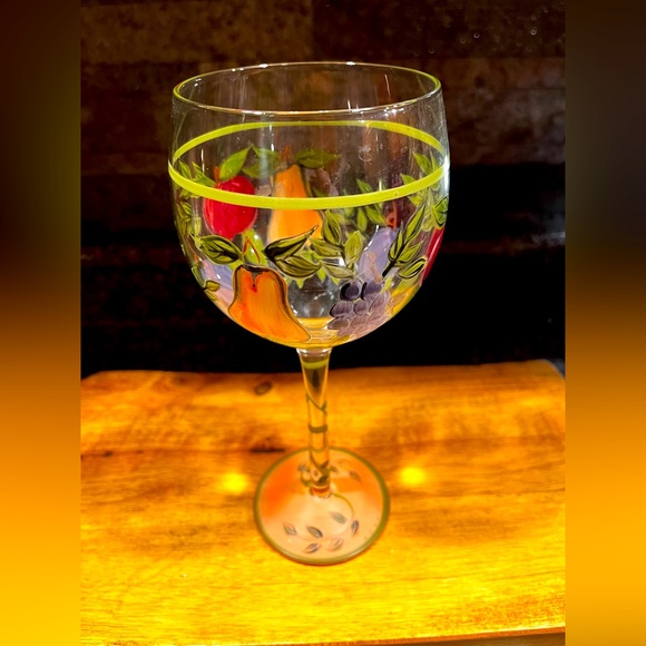 Other - Hand painted wine glass 16OZ